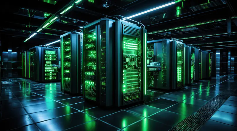 Green lit data center
